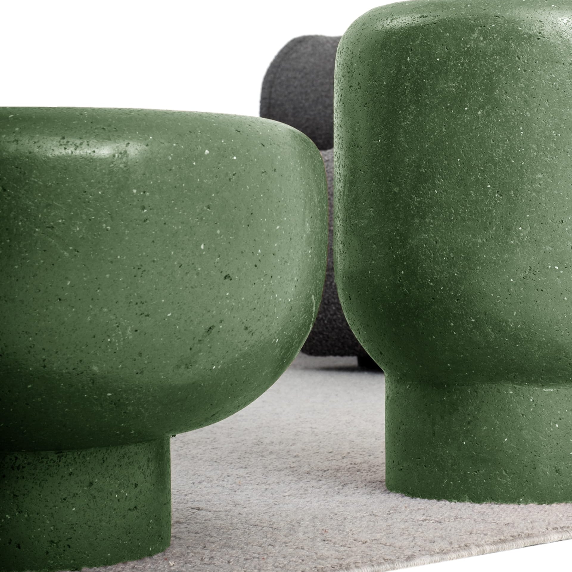 Pari Green Yeşil Beton Modern Orta Sehpa