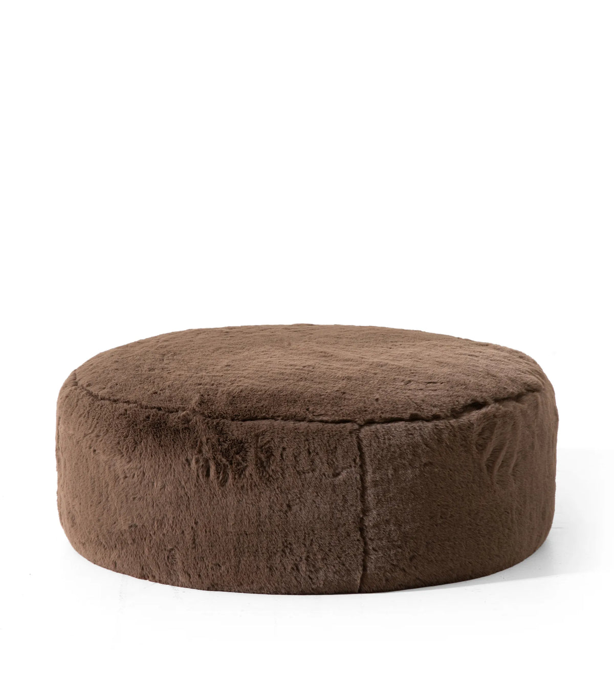 Peluş Kumaşlı Yuvarlak Mocha Puf