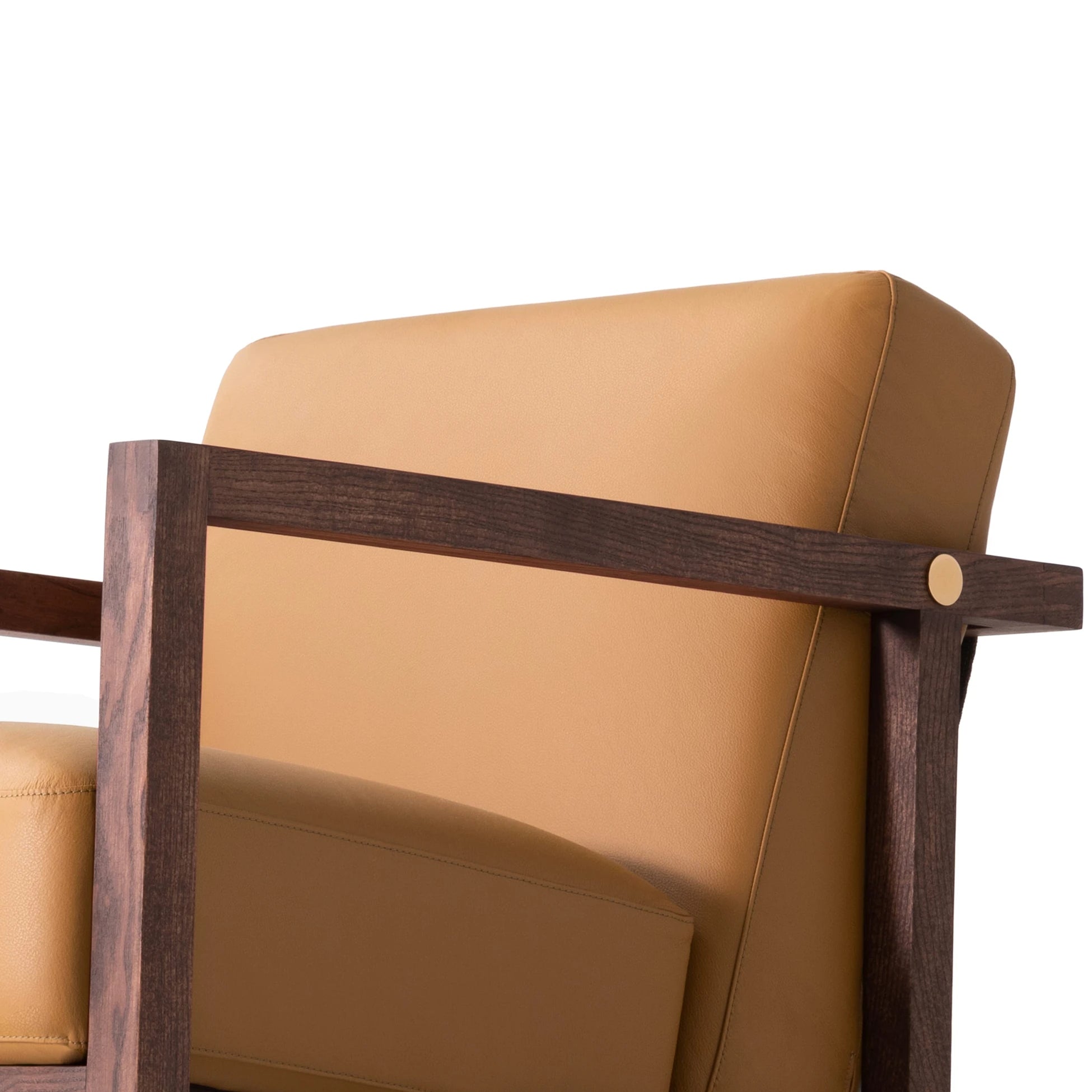 Jenga Terracota Modern Ahşap Berjer